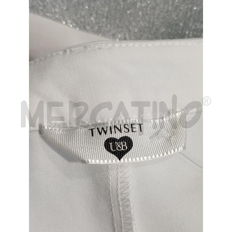 PANTALONE DONNA TWIN SET BIANCO BORDO LATERALE LUREX | Mercatino dell'Usato Moncalieri bengasi 5