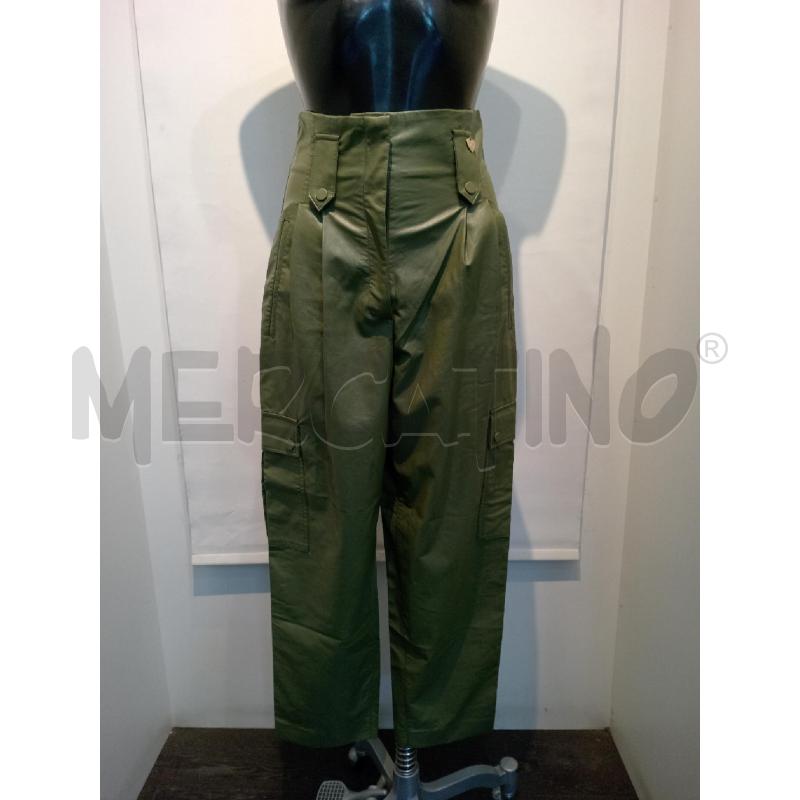 PANTALONE DONNA TWIN SET ECOPELLE VERDE VITA ALTA | Mercatino dell'Usato Moncalieri bengasi 1