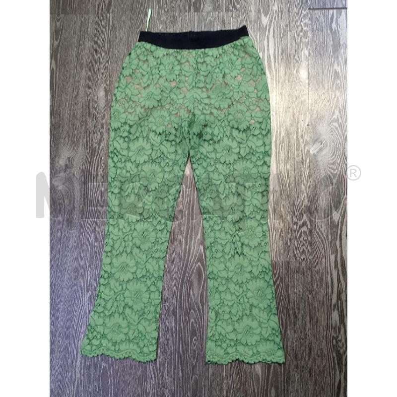 PANTALONE DONNA TWIN SET VERDE RICAMATO  | Mercatino dell'Usato Moncalieri bengasi 1