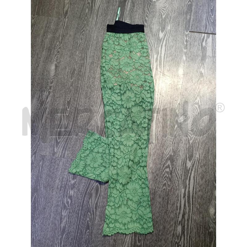 PANTALONE DONNA TWIN SET VERDE RICAMATO  | Mercatino dell'Usato Moncalieri bengasi 3