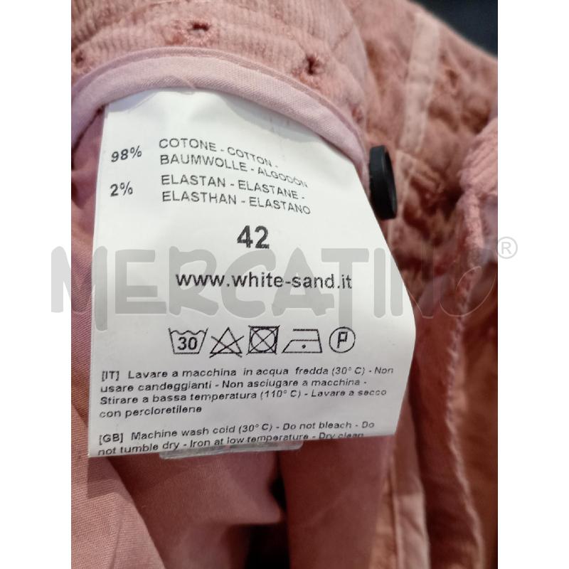 PANTALONE DONNA WHITE SAND SANGALLO VELLUTO ROSA | Mercatino dell'Usato Moncalieri bengasi 5