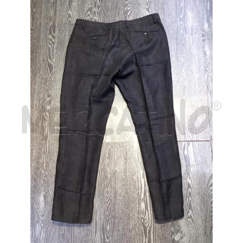 PANTALONE UOMO DANIELE ALESSANDRINI NERO LINO  | Mercatino dell'Usato Moncalieri bengasi 2