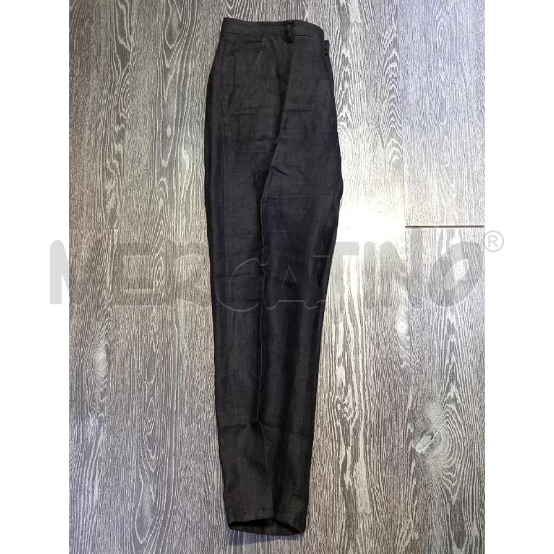 PANTALONE UOMO DANIELE ALESSANDRINI NERO LINO  | Mercatino dell'Usato Moncalieri bengasi 3