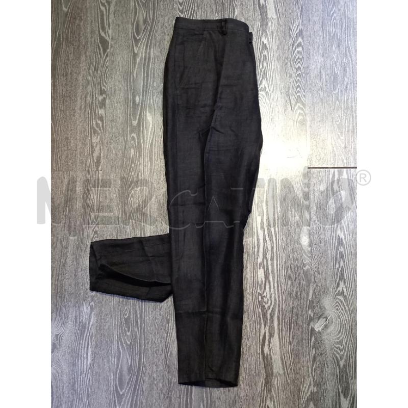 PANTALONE UOMO DANIELE ALESSANDRINI NERO LINO  | Mercatino dell'Usato Moncalieri bengasi 4