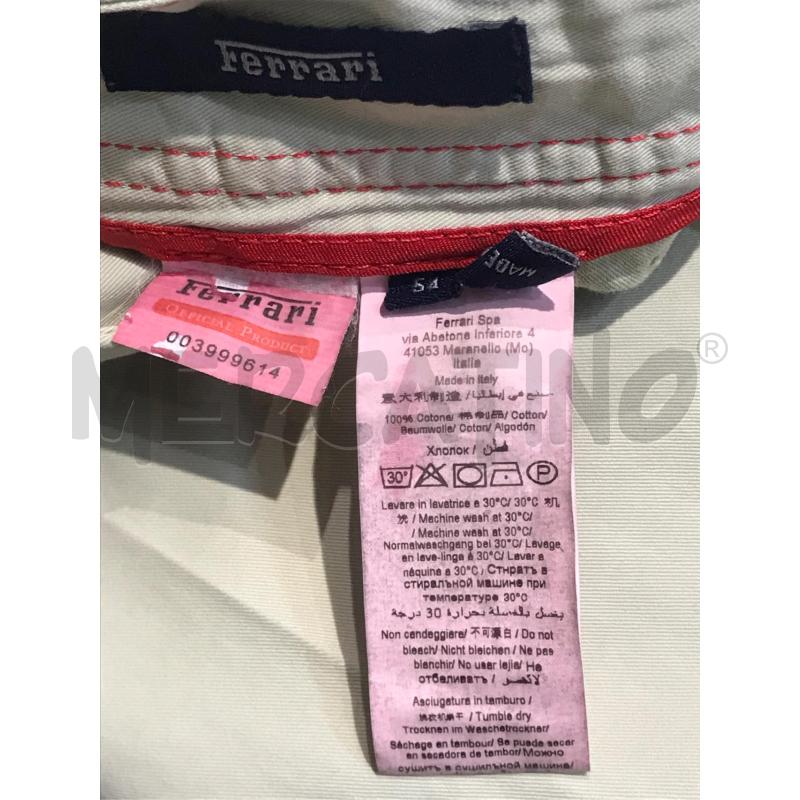 PANTALONE UOMO FERRARI BEIGE TASCA CHINO | Mercatino dell'Usato Moncalieri bengasi 5
