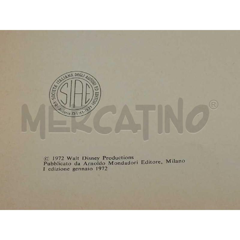 PAPERINO E I TRE MOSCHETTIERI WALT DISNEY MONDADORI 1 EDIZIONE 1972  | Mercatino dell'Usato Moncalieri bengasi 2