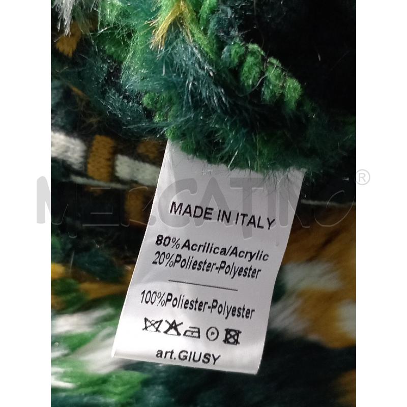 PELLICCIA ROSSO MENTA VERDE FANTASIA SINTETICA | Mercatino dell'Usato Moncalieri bengasi 4