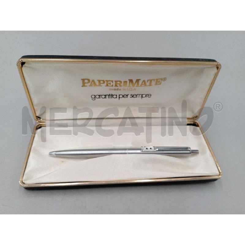 PENNA A SFERA PAPER MATE GRIGIA C/CUSTODIA  | Mercatino dell'Usato Moncalieri bengasi 1