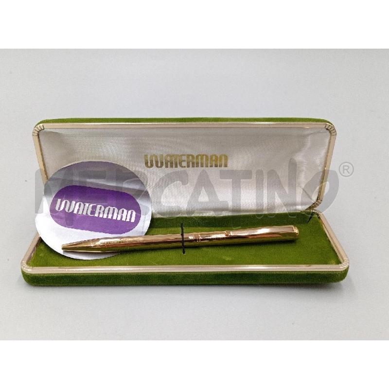 PENNA A SFERA WATERMAN VINTAGE DORATA MADE IN FRANCE C/CUSTODIA  | Mercatino dell'Usato Moncalieri bengasi 1