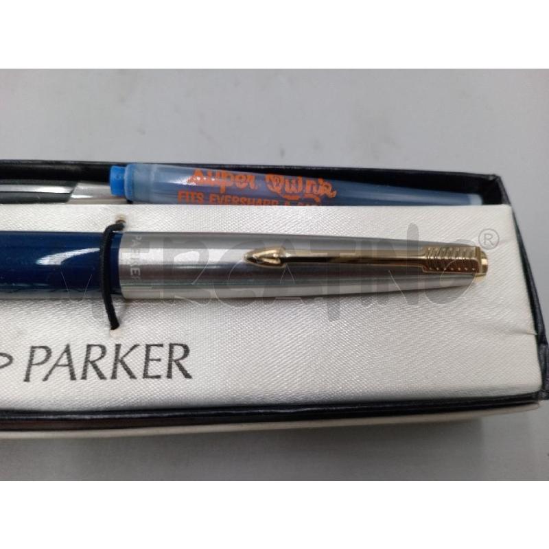 PENNA STILOGRAFICA PARKER BLU E METALLO SATINATO C/SCATOLA | Mercatino dell'Usato Moncalieri bengasi 3