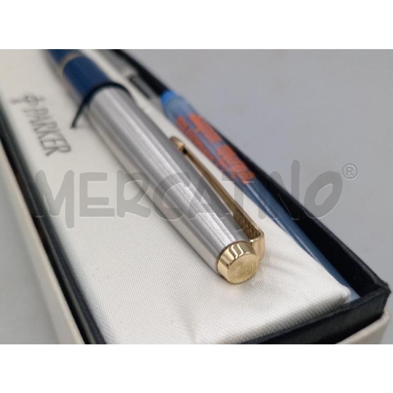 PENNA STILOGRAFICA PARKER BLU E METALLO SATINATO C/SCATOLA | Mercatino dell'Usato Moncalieri bengasi 4