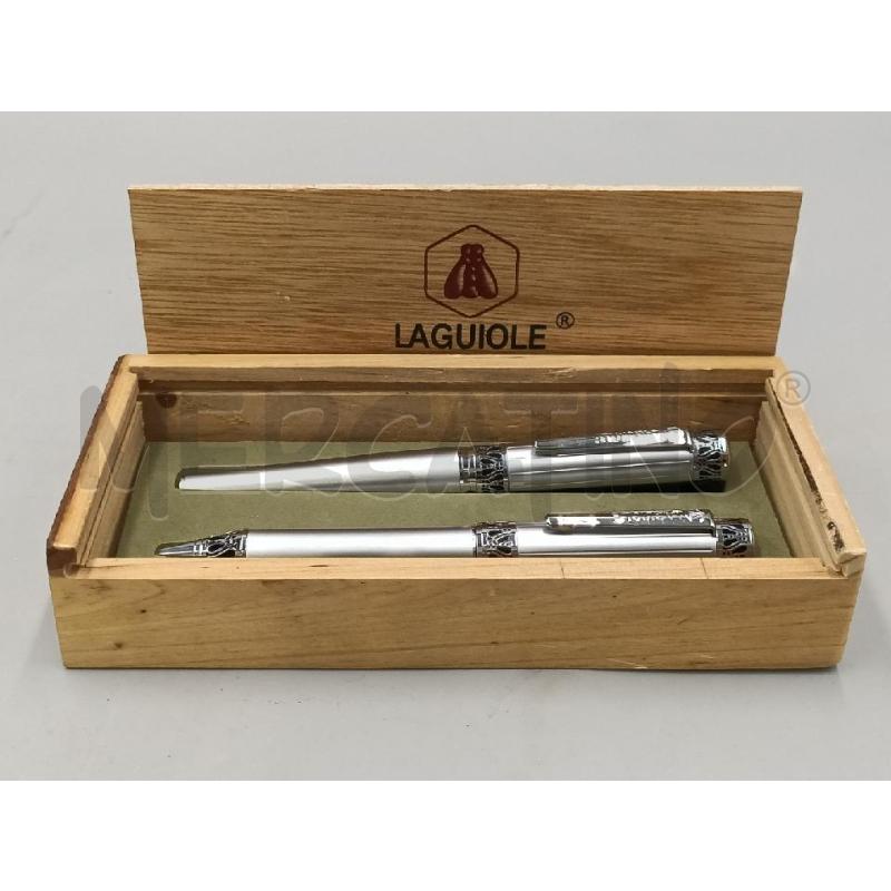 PENNE SFERA/STILO LAGUIOLE NUOVE C/SCATOLA DI LEGNO  | Mercatino dell'Usato Moncalieri bengasi 1