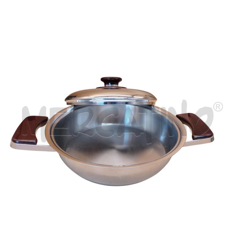 PENTOLA INOX DOPPIO FONDO COFFRET + COPERCHIO CM 26 | Mercatino dell'Usato Moncalieri bengasi 2