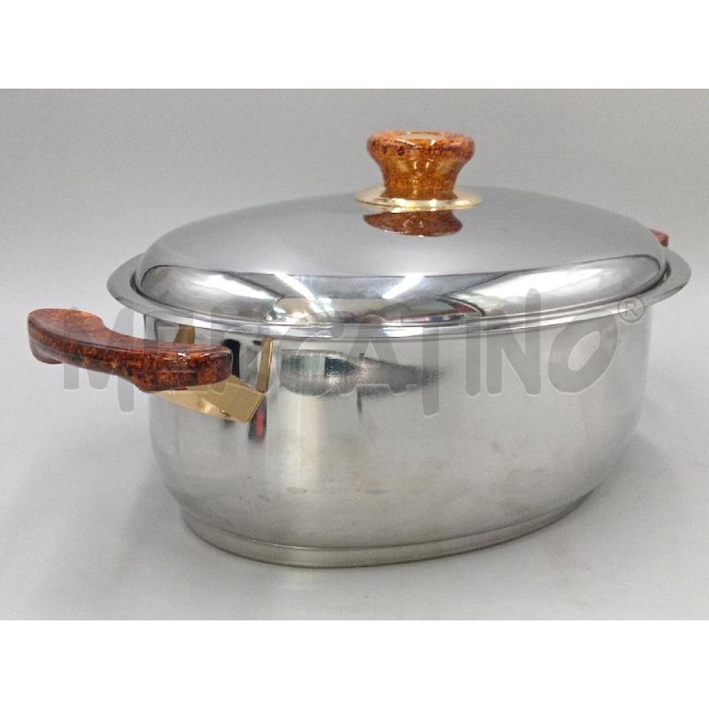 PENTOLA OVALE+COPERCHIO DOPPIO FONDO NUOVA ITALIA | Mercatino dell'Usato Moncalieri bengasi 1