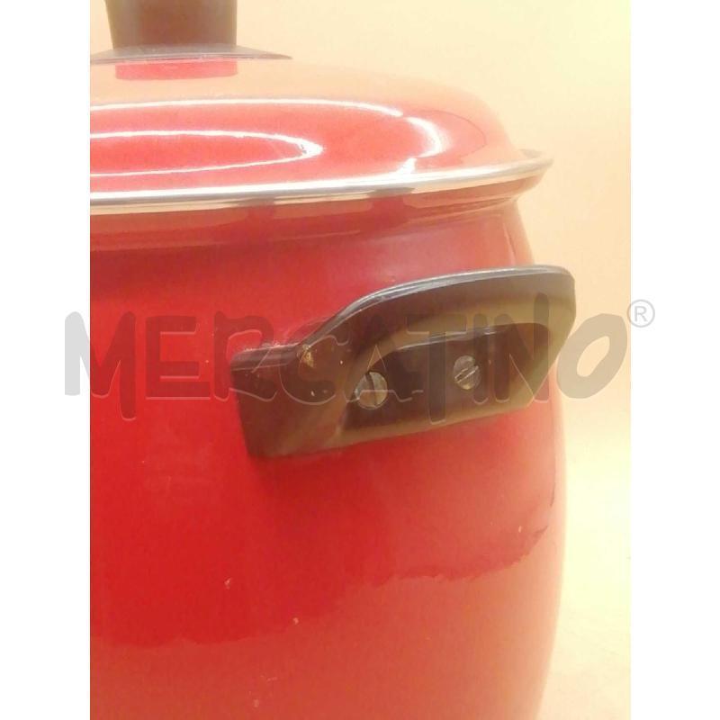 PENTOLA SMALTATA ROSSA CON COPPERCCHIO | Mercatino dell'Usato Moncalieri bengasi 3