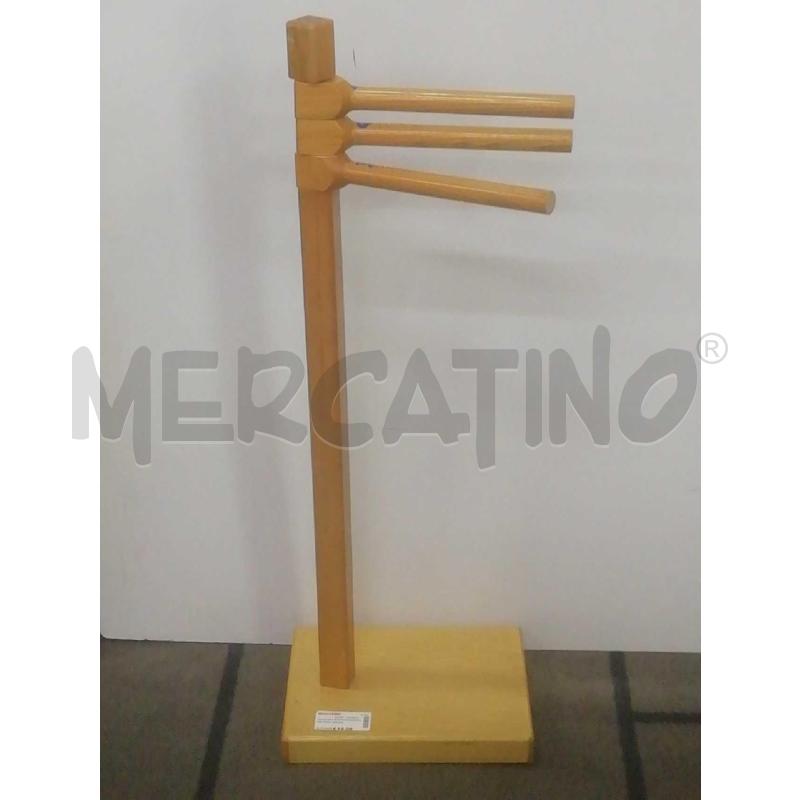PIANTANA PORTASCIUGAMANI TRIS LEGNO | Mercatino dell'Usato Moncalieri bengasi 1