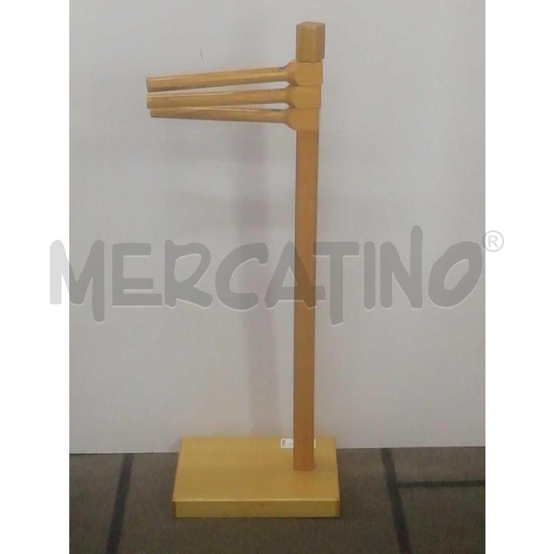 PIANTANA PORTASCIUGAMANI TRIS LEGNO | Mercatino dell'Usato Moncalieri bengasi 3