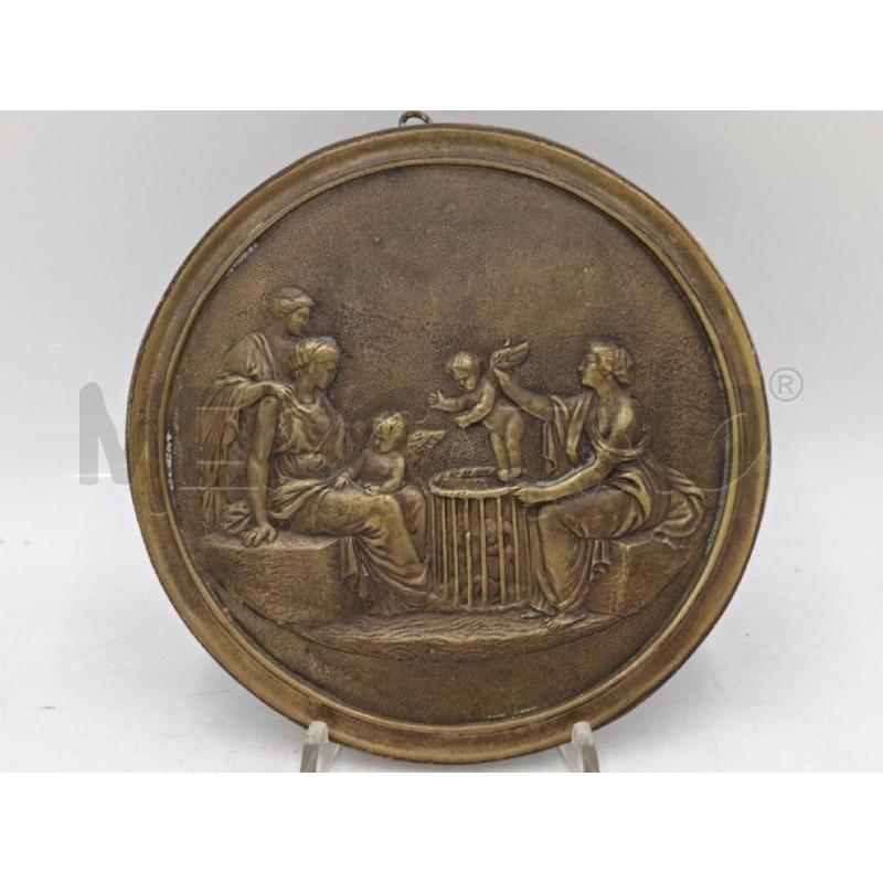 PIASTRA BRONZO FIGURA CLASSICA  | Mercatino dell'Usato Moncalieri bengasi 1