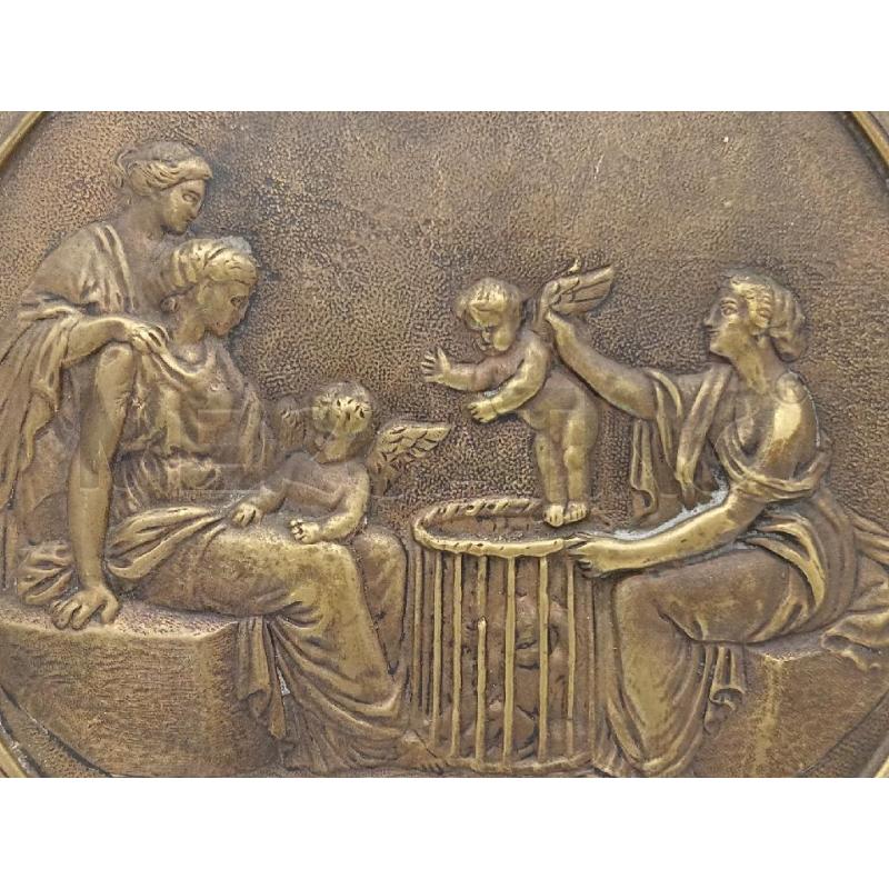 PIASTRA BRONZO FIGURA CLASSICA  | Mercatino dell'Usato Moncalieri bengasi 3
