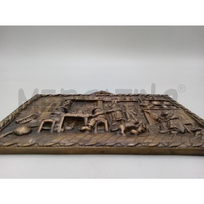 PIASTRA BRONZO SCENA FAMILIARE 19X16 | Mercatino dell'Usato Moncalieri bengasi 4