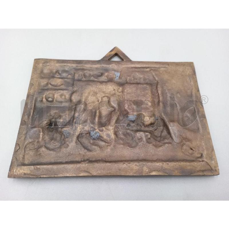 PIASTRA BRONZO SCENA FAMILIARE 19X16 | Mercatino dell'Usato Moncalieri bengasi 5