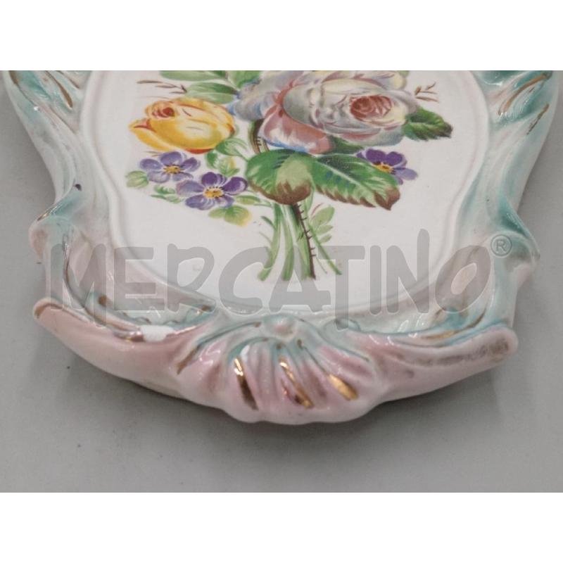 PIASTRA CERAMICA DIPINTA ROSELLINE | Mercatino dell'Usato Moncalieri bengasi 2