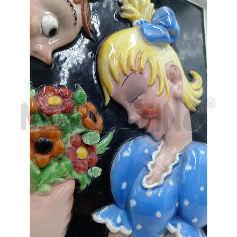PIASTRA CERAMICA TOSIN FRECCIA EP LENCI GIOVANI INNAMORATI FIORI | Mercatino dell'Usato Moncalieri bengasi 2