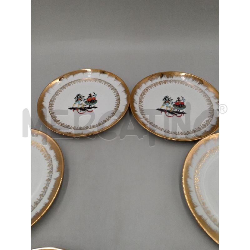 PIATTINI DESSERT WINTERLING  BAVARIA DANZATORI IN COSTUME BORDO ORO | Mercatino dell'Usato Moncalieri bengasi 3