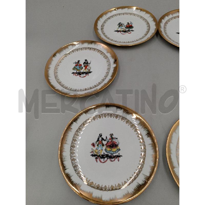PIATTINI DESSERT WINTERLING  BAVARIA DANZATORI IN COSTUME BORDO ORO | Mercatino dell'Usato Moncalieri bengasi 5