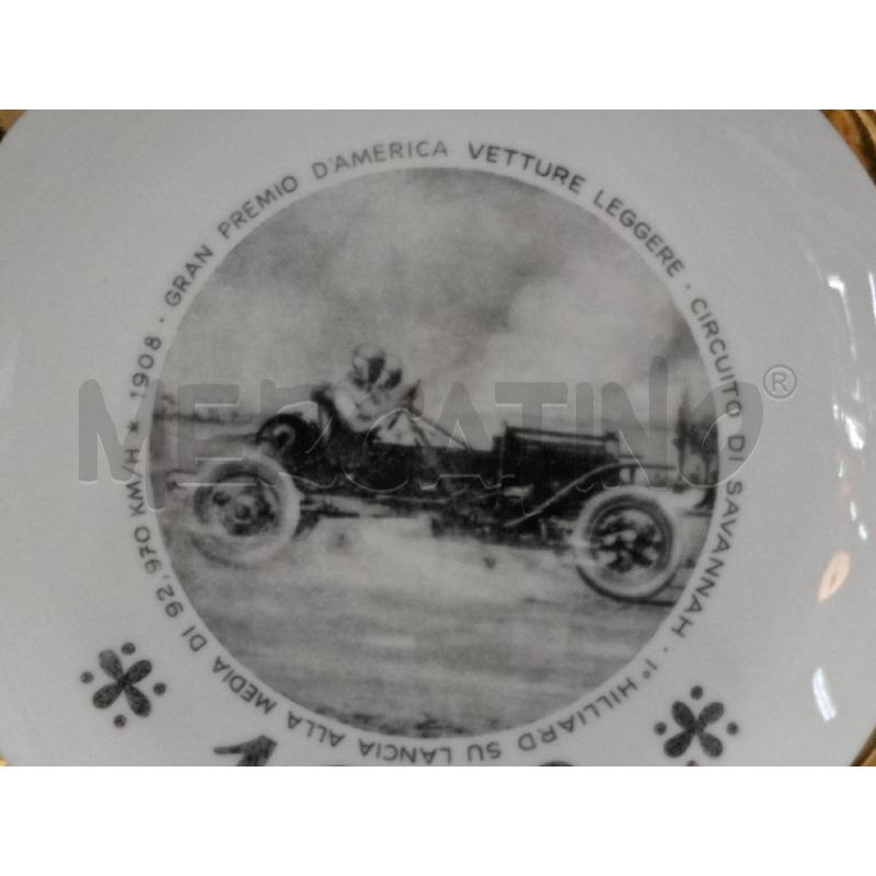 PIATTINO CERAMICA EDIZIONE LIMITATA PIERO FORNASETTI 1972 BORDO DORATO  | Mercatino dell'Usato Moncalieri bengasi 2