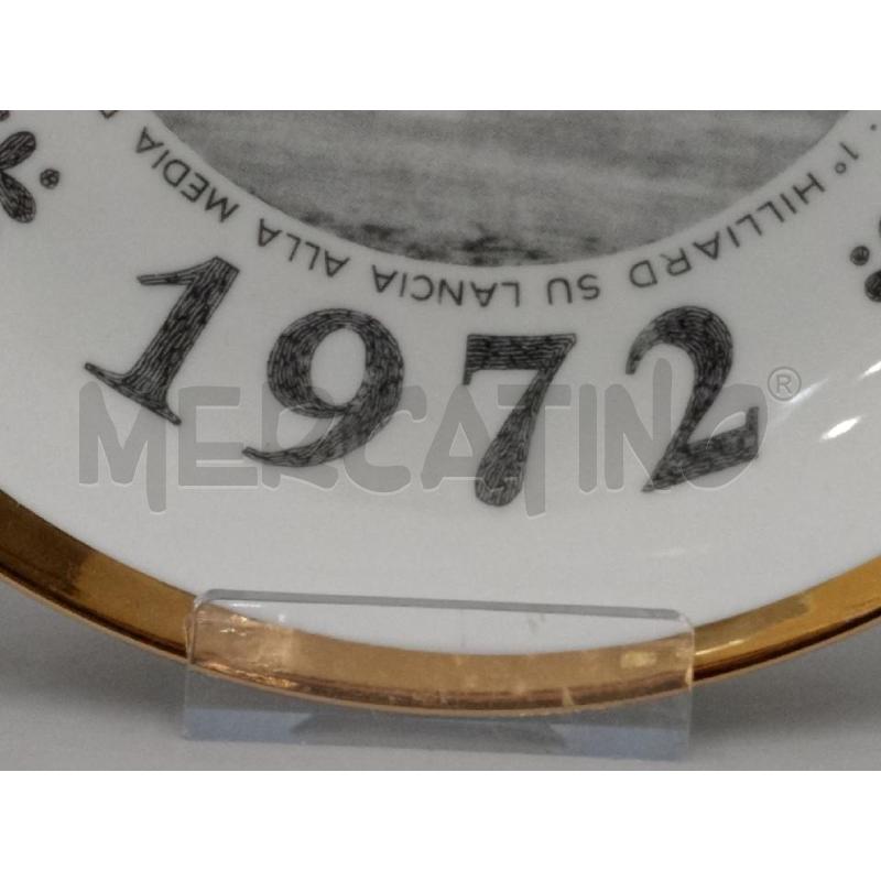 PIATTINO CERAMICA EDIZIONE LIMITATA PIERO FORNASETTI 1972 BORDO DORATO  | Mercatino dell'Usato Moncalieri bengasi 3