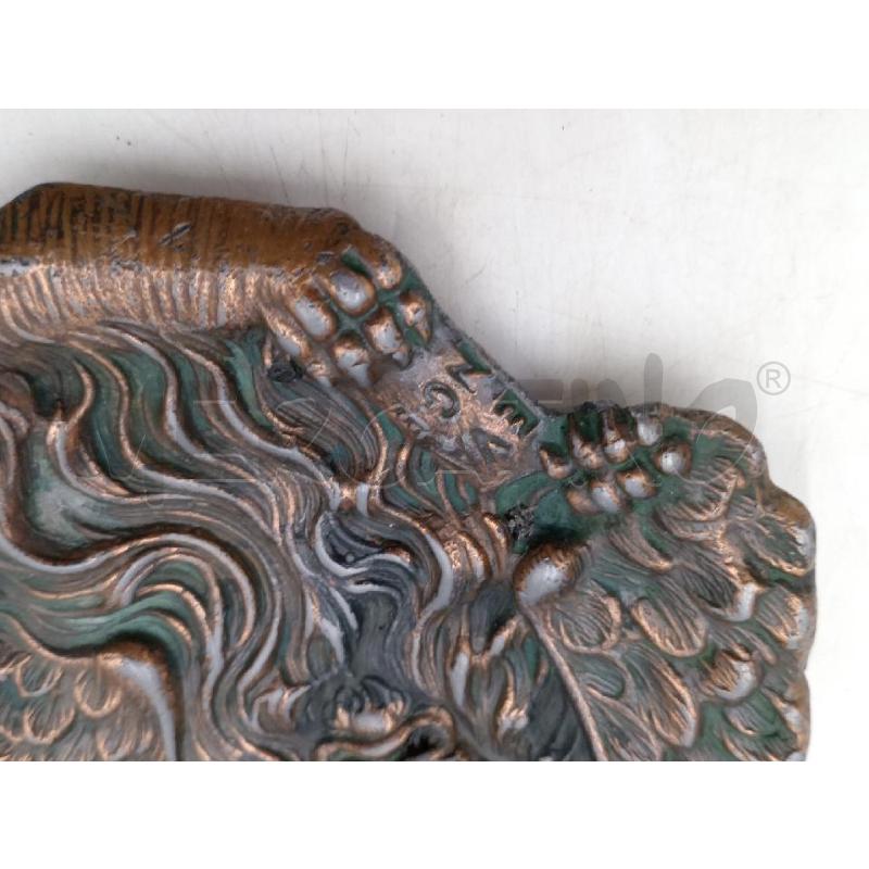 PIATTINO METALLO BRONZETTO SCULTURA LEONE  | Mercatino dell'Usato Moncalieri bengasi 4