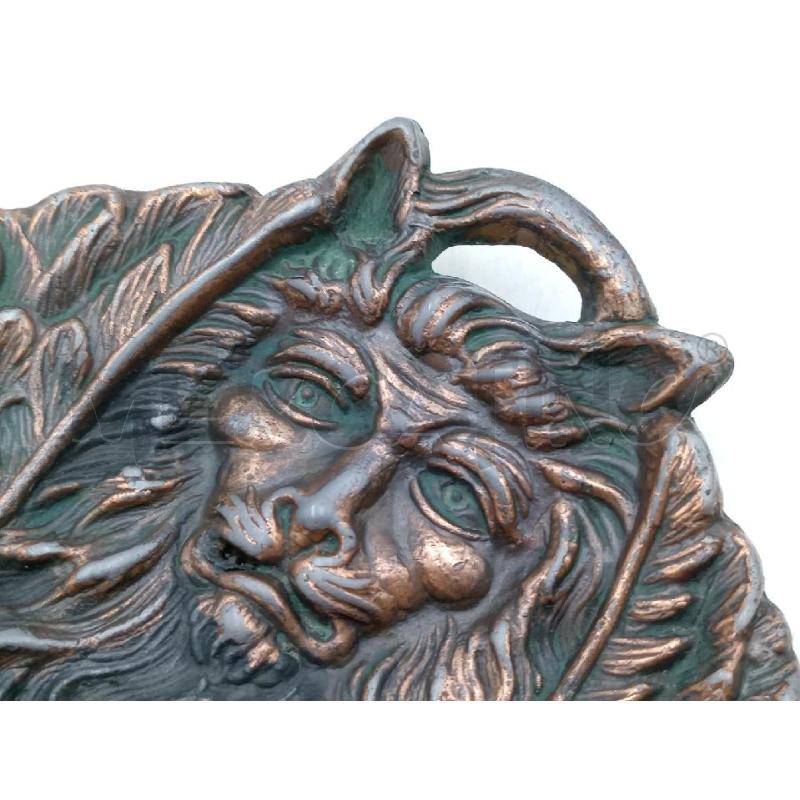 PIATTINO METALLO BRONZETTO SCULTURA LEONE  | Mercatino dell'Usato Moncalieri bengasi 5