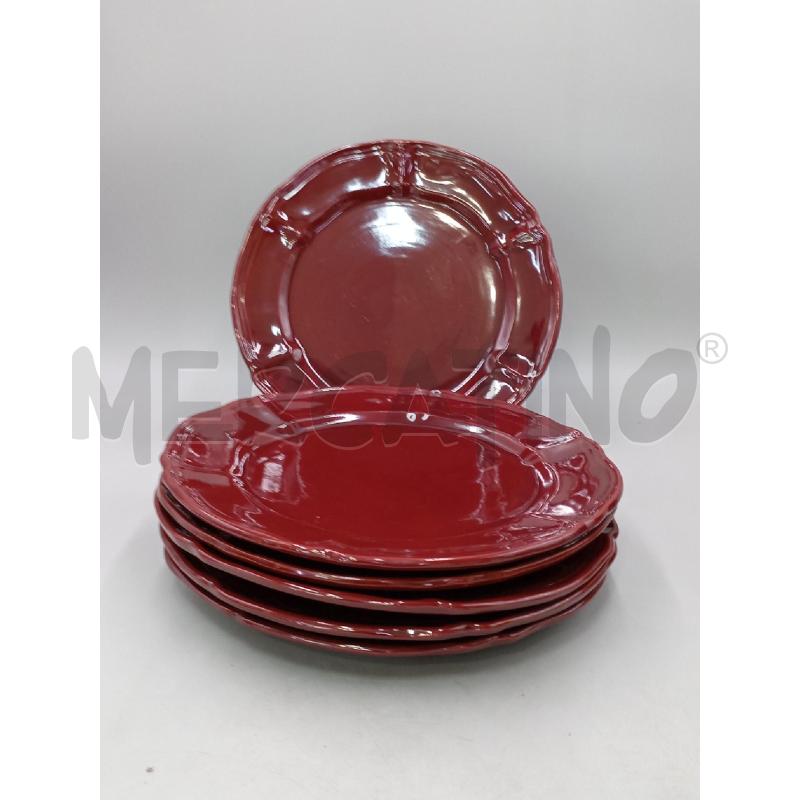 PIATTI PIANI PZ. 6 CERAMICA LAVORATO | Mercatino dell'Usato Moncalieri bengasi 1
