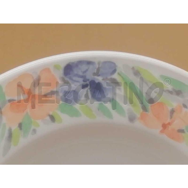 PIATTI PZ.5+5+6+1 CERAMICA OLYMPIA BORDO FIORI  | Mercatino dell'Usato Moncalieri bengasi 3