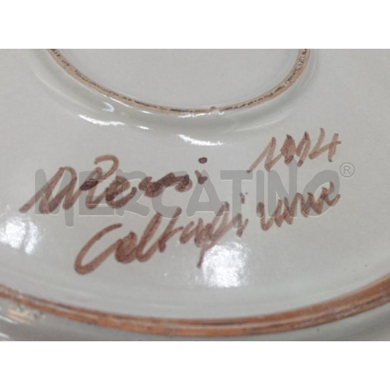 PIATTO CERAMICA CALTAGIRONE BIMBA ALTALENA | Mercatino dell'Usato Moncalieri bengasi 5
