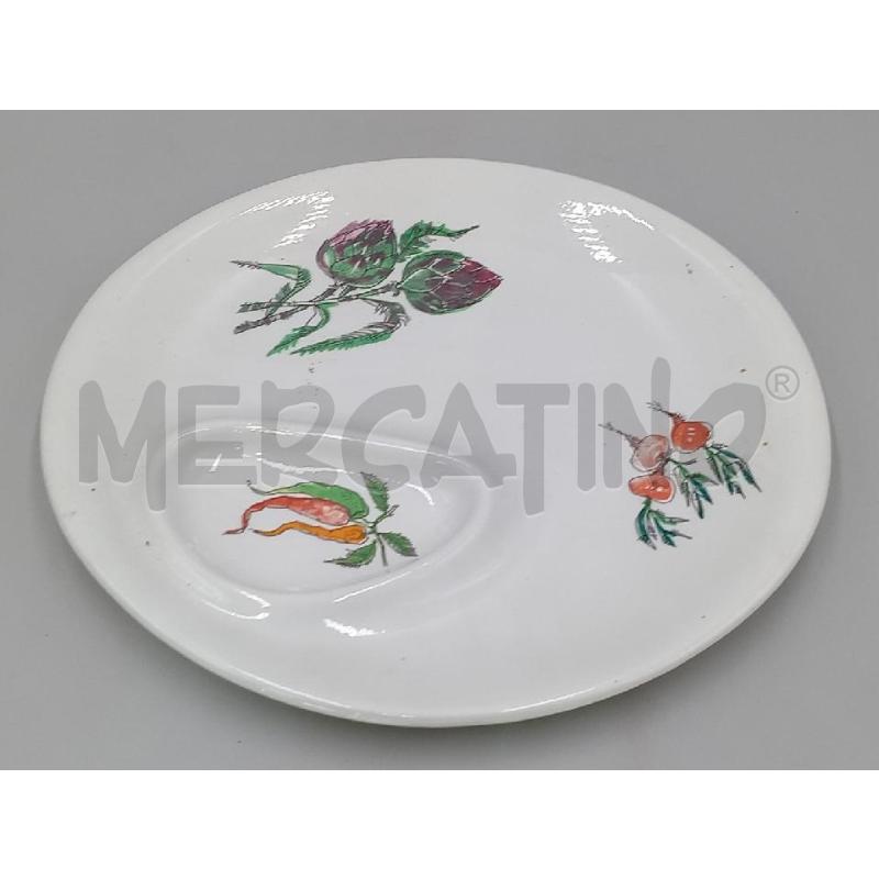 PIATTO CERAMICA DECORO VERDURE POZZI | Mercatino dell'Usato Moncalieri bengasi 1