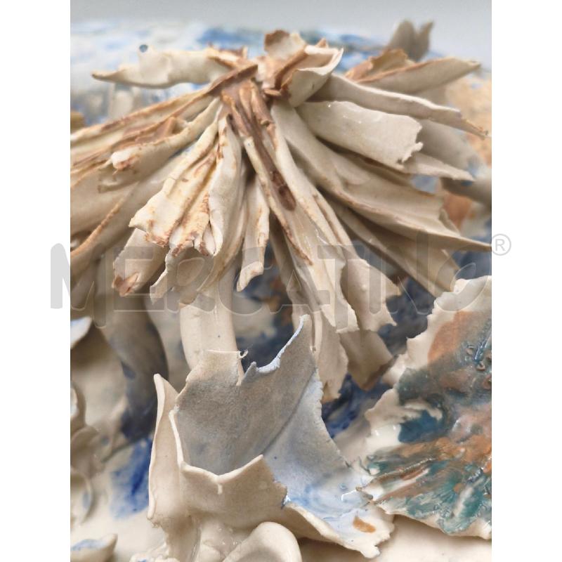 PIATTO CERAMICA GIGANTE FIORI FIRMATO | Mercatino dell'Usato Moncalieri bengasi 2