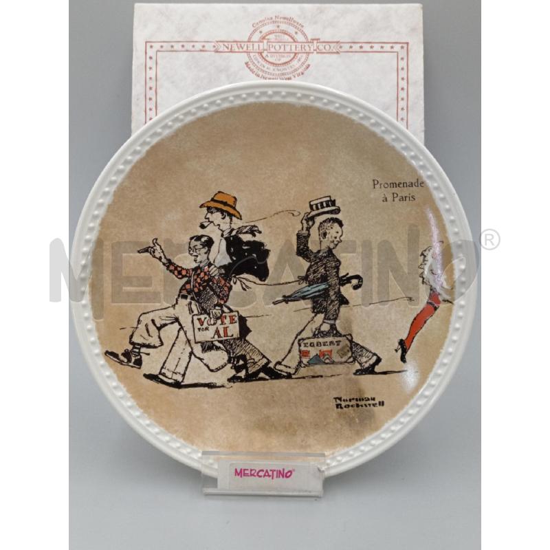 PIATTO CERAMICA NEWELL POTTERY CO. 7744A  | Mercatino dell'Usato Moncalieri bengasi 1
