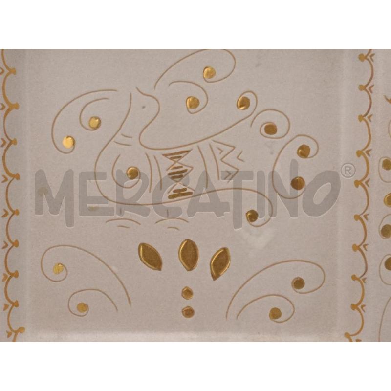 PIATTO CERAMICA QUADRATA DORIANA USAI DECORO GALLETTO  | Mercatino dell'Usato Moncalieri bengasi 2