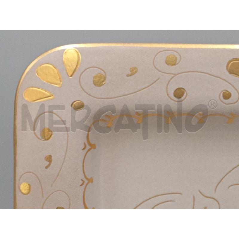 PIATTO CERAMICA QUADRATA DORIANA USAI DECORO GALLETTO  | Mercatino dell'Usato Moncalieri bengasi 3