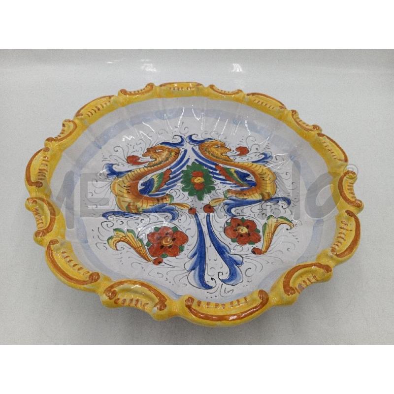 PIATTO CERAMICA TOSCANO STILE DERUTA DRAGHI | Mercatino dell'Usato Moncalieri bengasi 1