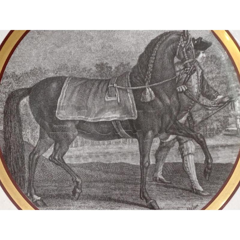 PIATTO DE WAN EQUESTRE BORDO ORO DIAMETRO 29 | Mercatino dell'Usato Moncalieri bengasi 2