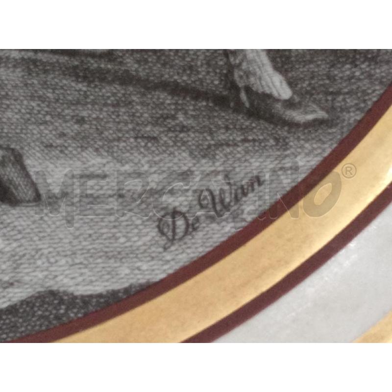 PIATTO DE WAN EQUESTRE BORDO ORO DIAMETRO 29 | Mercatino dell'Usato Moncalieri bengasi 3