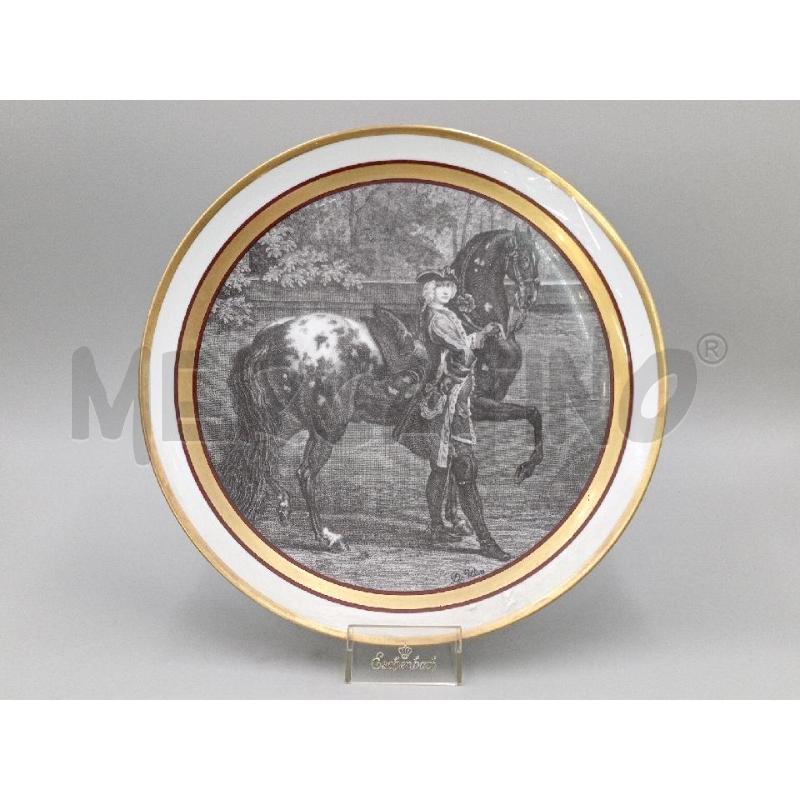 PIATTO DE WAN EQUESTRE BORDO ORO DIAMETRO 29 1 | Mercatino dell'Usato Moncalieri bengasi 1