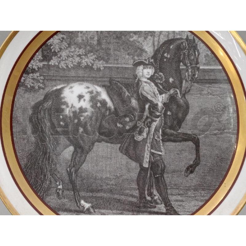 PIATTO DE WAN EQUESTRE BORDO ORO DIAMETRO 29 1 | Mercatino dell'Usato Moncalieri bengasi 2