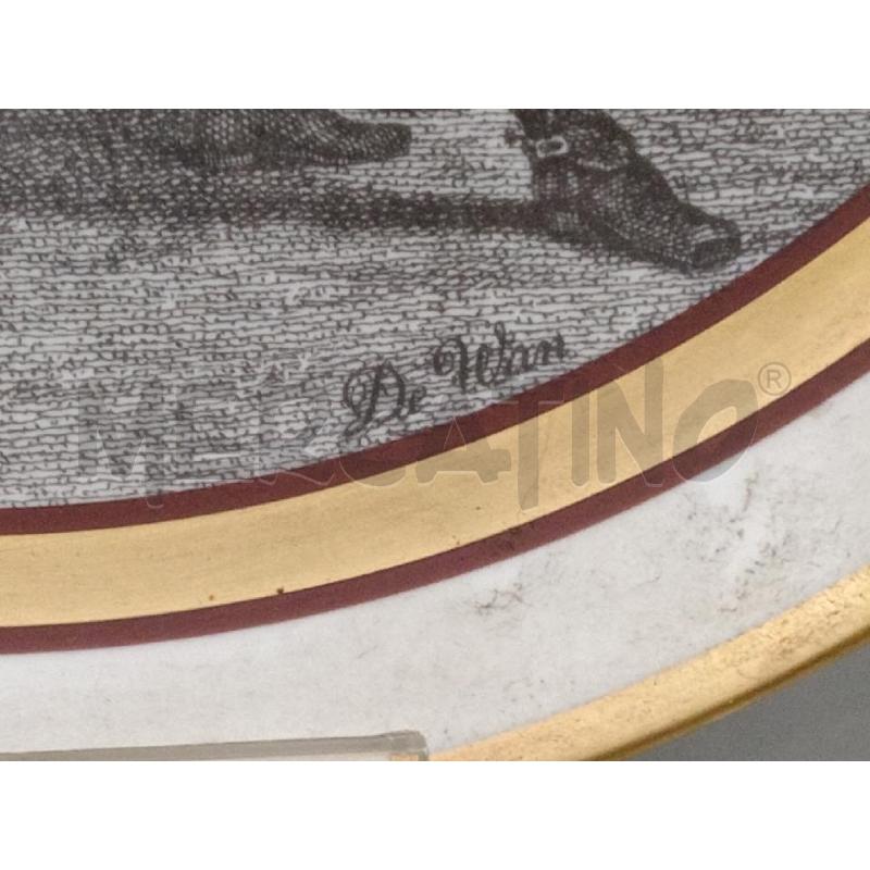 PIATTO DE WAN EQUESTRE BORDO ORO DIAMETRO 29 1 | Mercatino dell'Usato Moncalieri bengasi 3