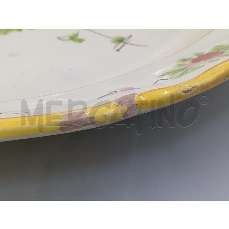 PIATTO OVALE CERAMICA DECORO FIORI FAMA ASCOLI | Mercatino dell'Usato Moncalieri bengasi 3