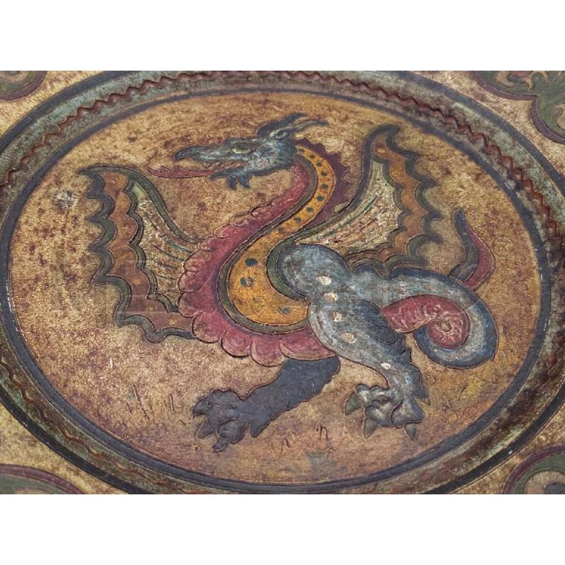 PIATTO VECCHIO CERAMICA ITALY DECORO CHIMERA DRAGONICA  | Mercatino dell'Usato Moncalieri bengasi 2