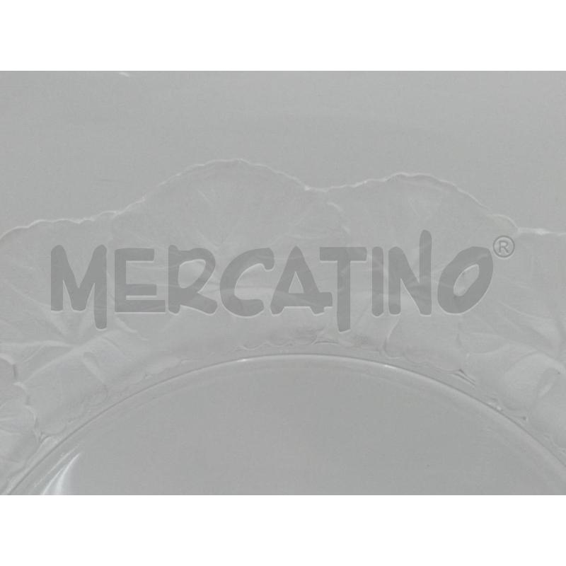 PIATTO VETRO DESIGN LALIQUE FRANCE HONFLEUR C/SBECCATURA  | Mercatino dell'Usato Moncalieri bengasi 2